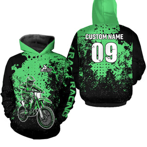 Custom Green Motocross Jersey for Men Women Upf30+ Dirt Bike Shirt Motorcycle Jersey| CTP11