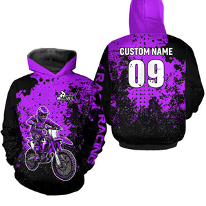 Custom Purple Motocross Jersey for Men Women Upf30+ Dirt Bike Shirt Motorcycle Jersey| CTP11