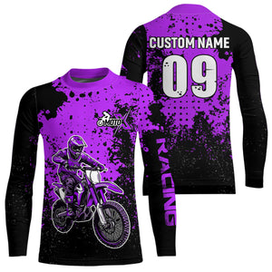 Custom Purple Motocross Jersey for Men Women Upf30+ Dirt Bike Shirt Motorcycle Jersey| CTP11