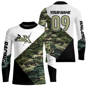 Custom Dirt Bike Jersey Camo Motocross Jersey Upf30+ Mens Women Racing Shirt| CTP26