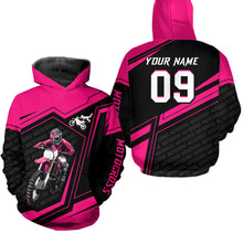 Load image into Gallery viewer, Custom Motocross Jersey Pink Dirt Bike Clothes Upf30+ Mens Women Motorcycle Jersey| CTP58