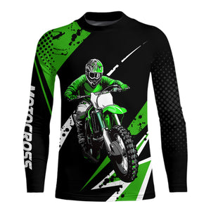 Adult&Kid Custom Motocross Jersey Upf30+ Mens Women Dirt Bike Shirt| CTP97