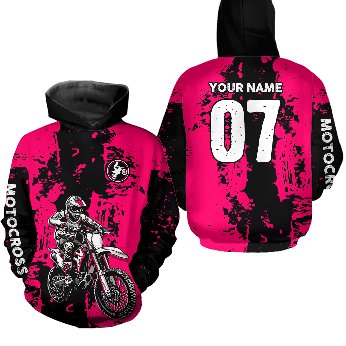 Custom Dirt Bike Jersey Pink Motocross Jersey Upf30+ Mens Women Racing Shirt| CTP24