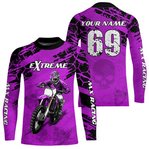 Custom Purple Motocross Jersey for Men Women Upf30+ Dirt Bike Shirt Motorcycle Jersey| CTP71