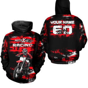 Adult&Kid Red Custom Dirt Bike Jersey Motocross Jersey Upf30+ Mens Women Motocross Shirt| CTP66