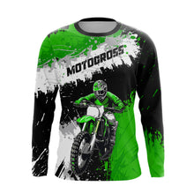 Load image into Gallery viewer, Adult&amp;Kid Green Custom Motocross Jersey UPF30+ MX Racing Dirt Bike Racewear| CTP34