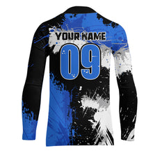 Load image into Gallery viewer, Adult&amp;Kid Blue Custom Motocross Jersey UPF30+ MX Racing Dirt Bike Racewear| CTP34