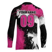 Load image into Gallery viewer, Adult&amp;Kid Pink Custom Motocross Jersey UPF30+ MX Racing Dirt Bike Racewear| CTP34