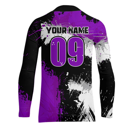 Adult&Kid Purple Custom Motocross Jersey UPF30+ MX Racing Dirt Bike Racewear| CTP34