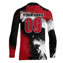 Load image into Gallery viewer, Adult&amp;Kid Red Custom Motocross Jersey UPF30+ MX Racing Dirt Bike Racewear| CTP34