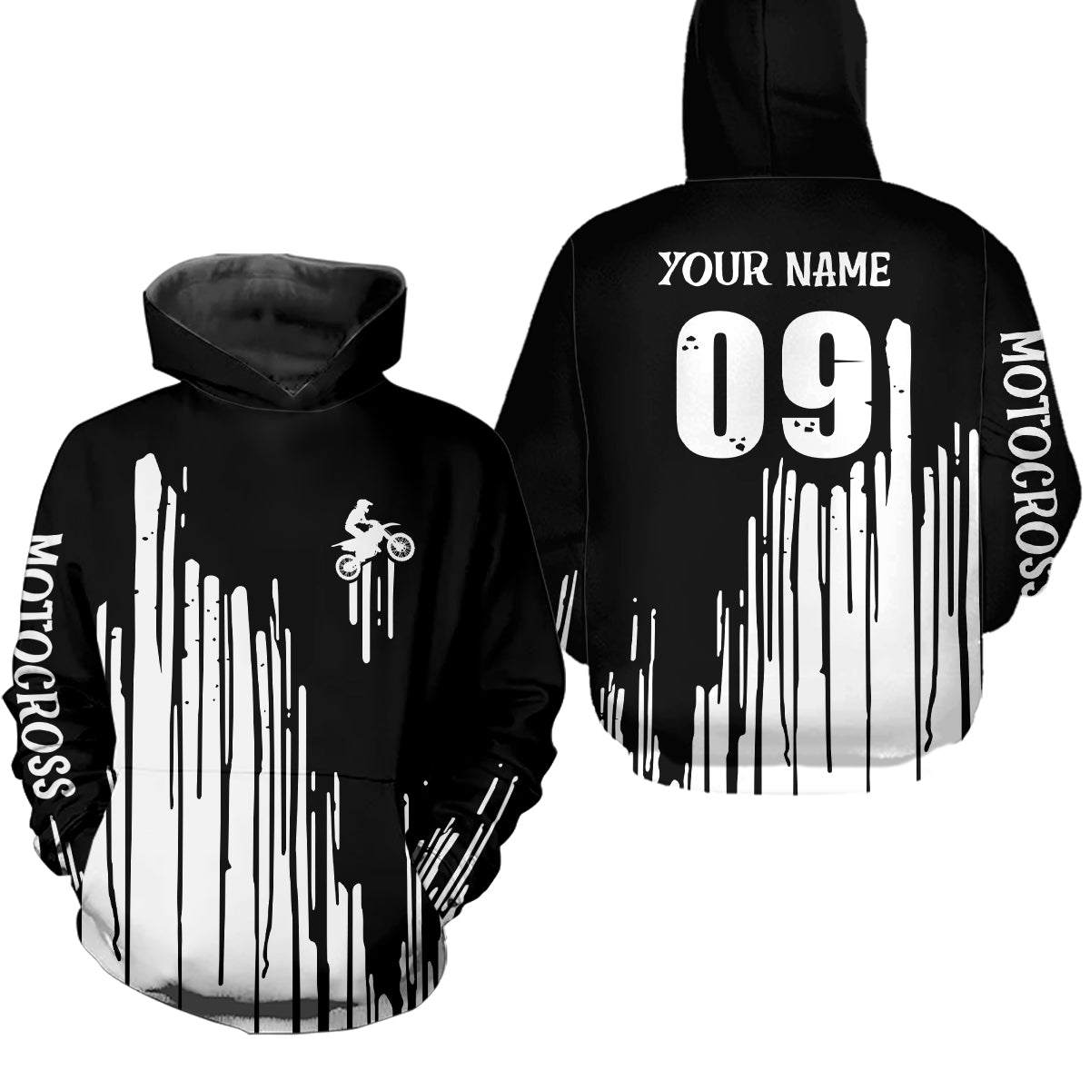 Adult&Kid black custom dirt bike jersey Motocross jersey upf30+ mens women Motocross Shirt| CTP06