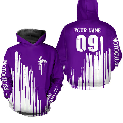 Adult&Kid purple custom dirt bike jersey Motocross jersey upf30+ mens women Motocross Shirt| CTP06