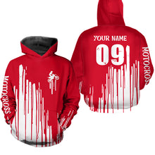 Load image into Gallery viewer, Adult&amp;Kid red custom dirt bike jersey Motocross jersey upf30+ mens women Motocross Shirt| CTP06