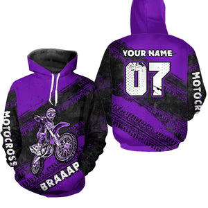 Custom Motocross Jersey Purple Mens Women Upf30+ Dirt Bike Jersey Racing Shirt| CTP09