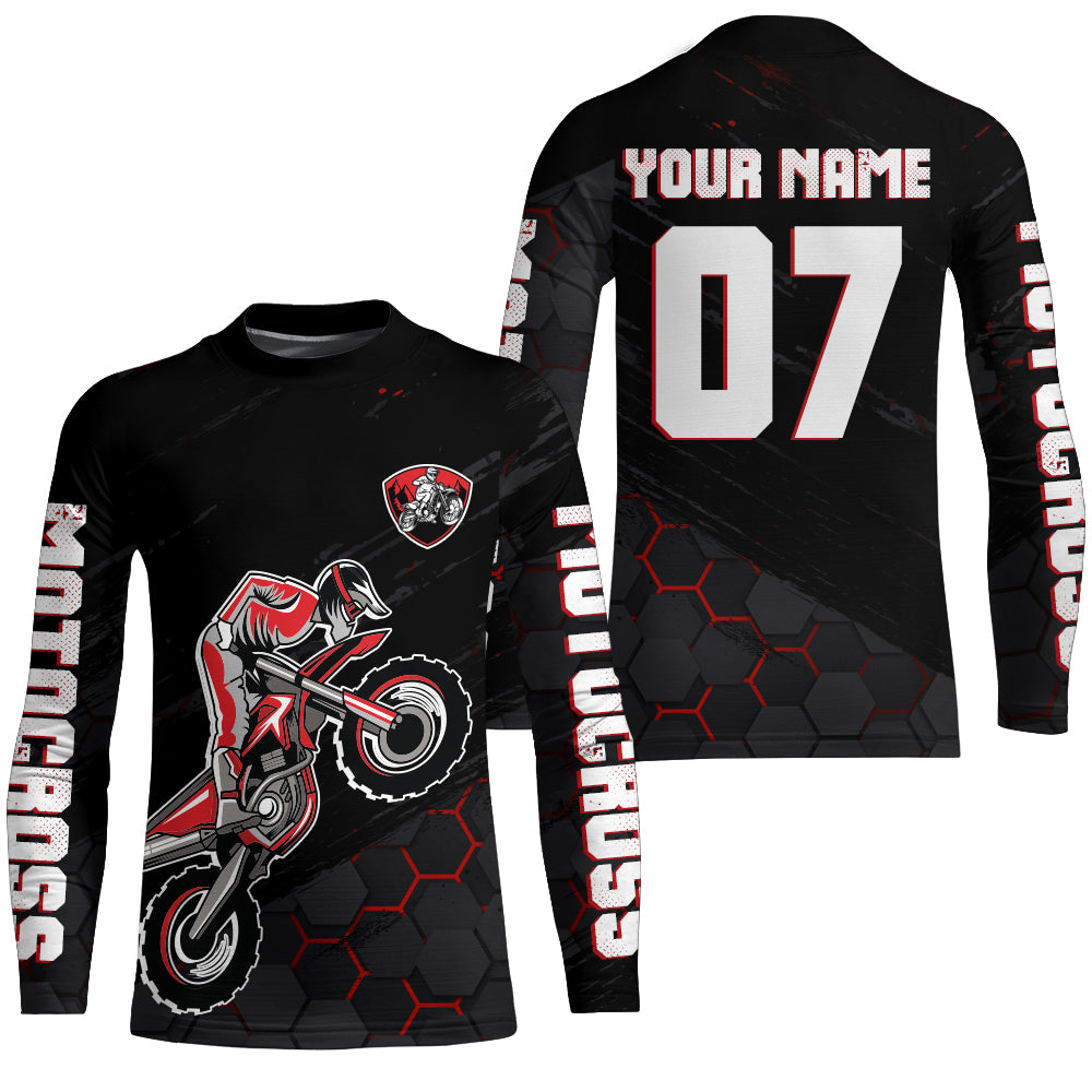 Motocross Jersey Upf30+ Custom Dirt Bike Jersey Mens Women Off-Road Jersey Adult&Kid| CTP47