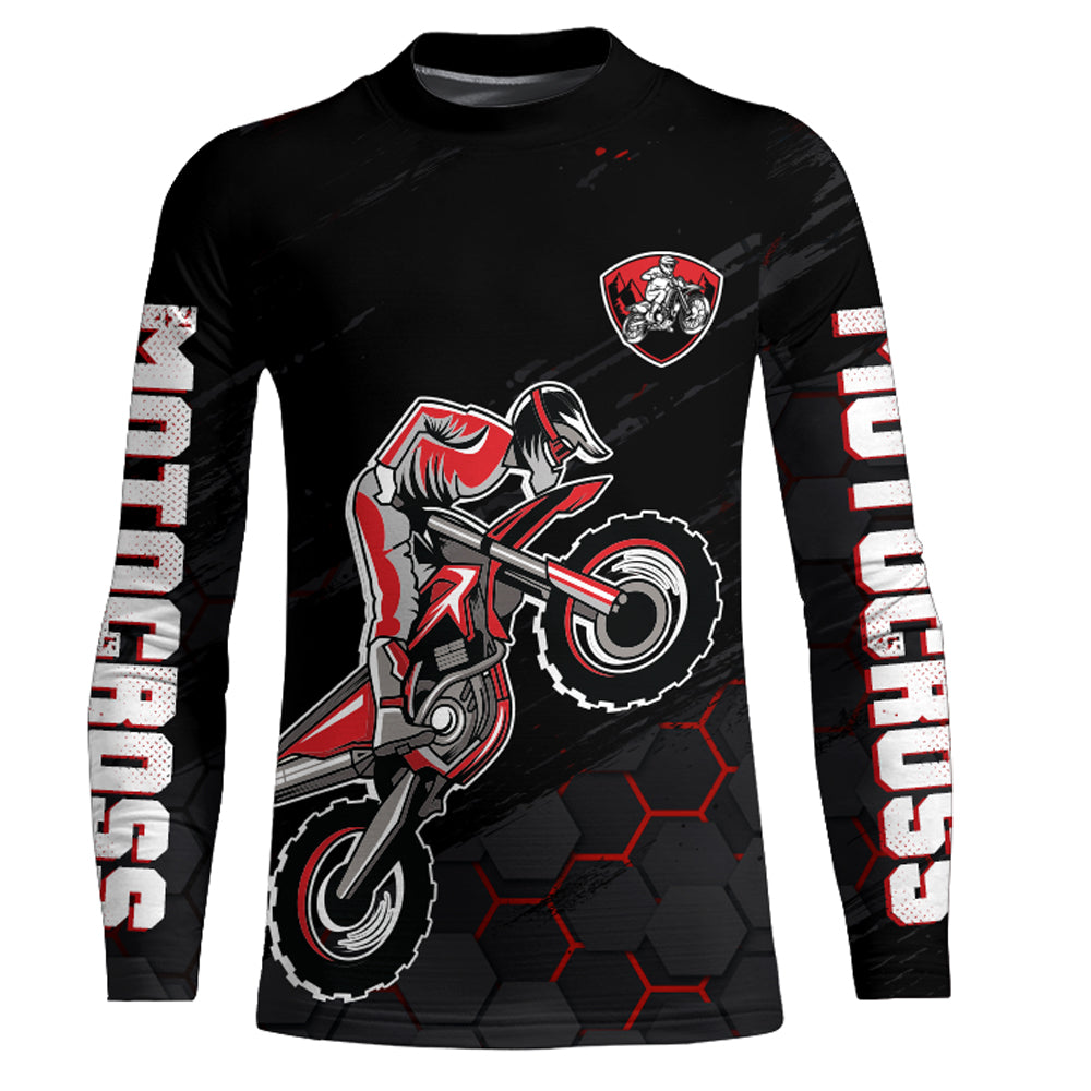 Motocross Jersey Upf30+ Custom Dirt Bike Jersey Mens Women Off-Road Jersey Adult&Kid| CTP47