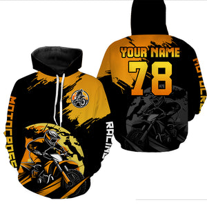 Custom Dirt Bike Jersey Orange Motocross Jersey Upf30+ Mens Women Motocross Shirt| CTP54