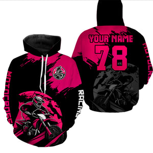 Custom Dirt Bike Jersey Pink Motocross Jersey Upf30+ Mens Women Motocross Shirt| CTP54