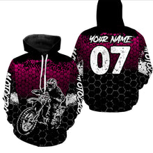 Load image into Gallery viewer, Pink Motocross Jersey Upf30+ Custom Dirt Bike Jersey Mens Women Off-Road Jersey Adult&amp;Kid| CTP04