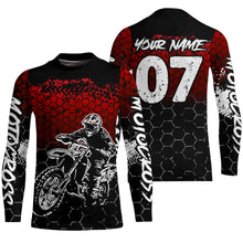 Load image into Gallery viewer, Red Motocross Jersey Upf30+ Custom Dirt Bike Jersey Mens Women Off-Road Jersey Adult&amp;Kid| CTP04
