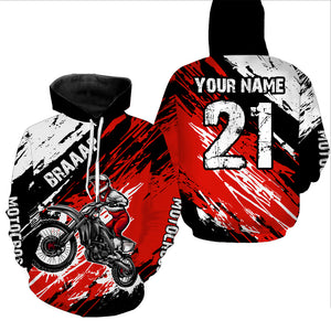 Adult&Kid red custom dirt bike jersey Motocross jersey mens women braaap motocross shirt| CTP07
