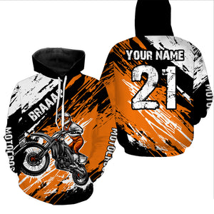 Adult&Kid orange custom dirt bike jersey Motocross jersey mens women braaap motocross shirt| CTP07