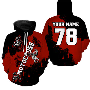 Red custom dirt bike jersey adult&kid Motocross jersey upf30+ mens women Motocross Shirt| CTP03
