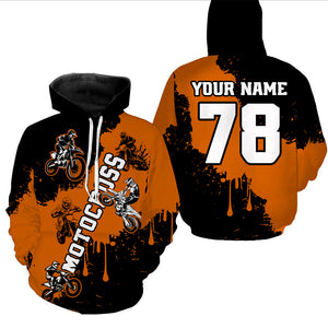 Orange custom dirt bike jersey adult&kid Motocross jersey upf30+ mens women Motocross Shirt| CTP03