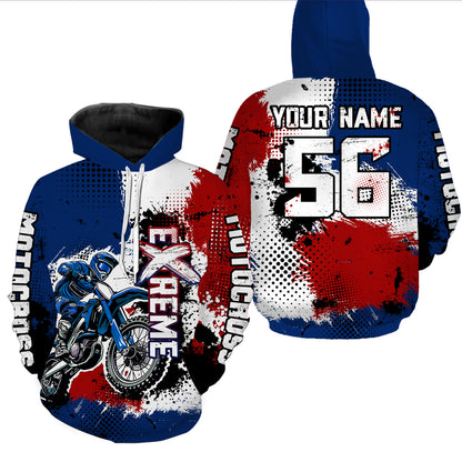 Custom US Flag Motocross Jersey for Men Women Upf30+ Dirt Bike Shirt Motorcycle Jersey| CTP68