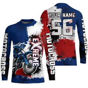 Custom US Flag Motocross Jersey for Men Women Upf30+ Dirt Bike Shirt Motorcycle Jersey| CTP68