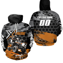 Load image into Gallery viewer, Orange Atv Racing Hoodie Custom Quad Bike Shirt Upf30+ Adult Youth Off-Road Atv Motocross Hoooded  NHN008