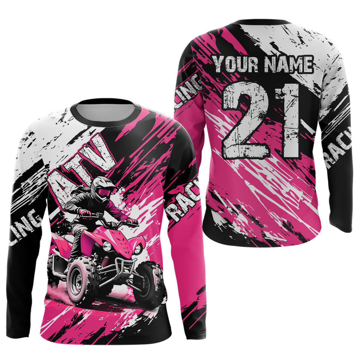 Pink Atv Motocross Jersey Custom Off-Road Quad Bike Shirt For Men Women Kid Youth Mx Dirt Bike NHN006