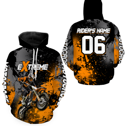 Adult&Kid orange custom dirt bike jersey motocross jersey mens women extreme motocross shirt| CTP08