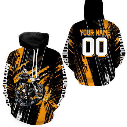 Adult&Kid Orange Dirt Bike Jersey Motocross Jersey Upf30+ Custom Mens Women Off-Road Jersey| CTP05