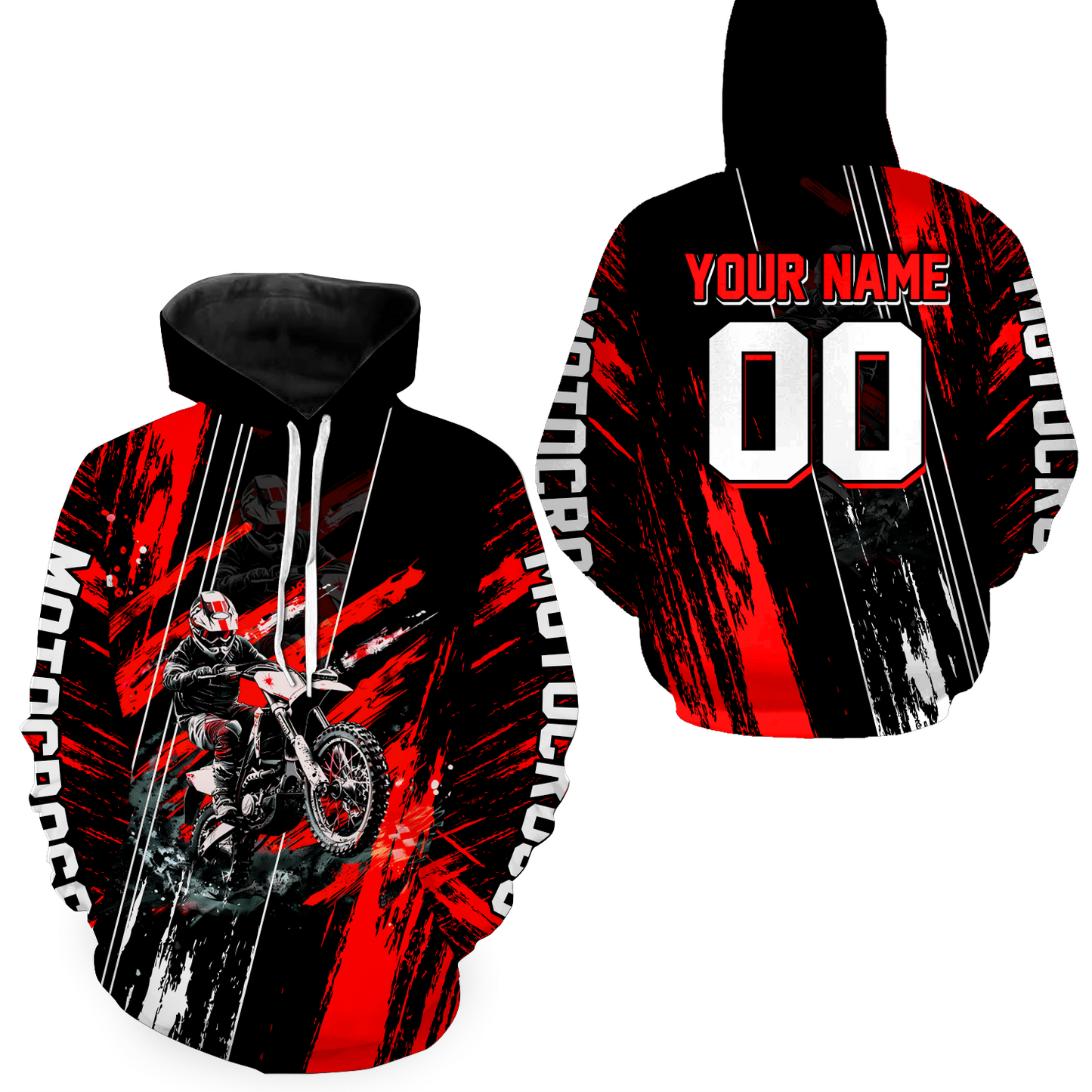 Adult&Kid Red Dirt Bike Jersey Motocross Jersey Upf30+ Custom Mens Women Off-Road Jersey| CTP05