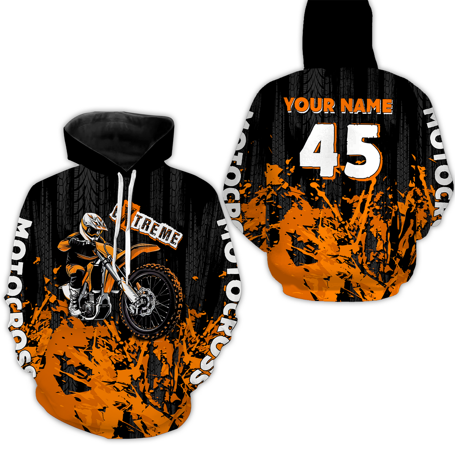 Adult&Kid orange custom Motocross jersey upf30+ dirt bike jersey mens women Motocross Shirt| CTP01