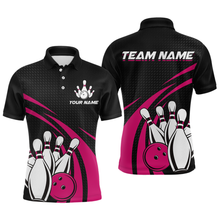 Load image into Gallery viewer, Pink Bowling Jersey Men Custom Bowling Team Shirts Unisex Bowling Men Short Sleeve Polo Shirt CP29