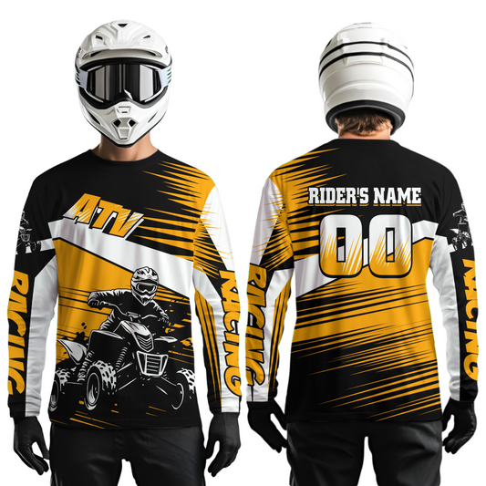 Custom Orange ATV Motocross Jersey for Adult Kids Youth Quad Dirt Bike Racing Shirt For Men Women NHN001