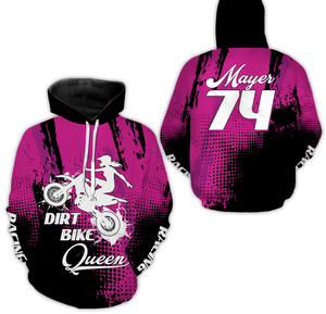 Dirt Bike Queen Custom Motocross Jersey for Girl Women Upf30+Racing Shirt| CTP10