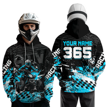 Load image into Gallery viewer, Custom Turquoise Atv Motocross Hoodie Upf30+ Quad Bike Shirt Extreme Racing Adult Youth Off-Road Quad Shirt NHN009