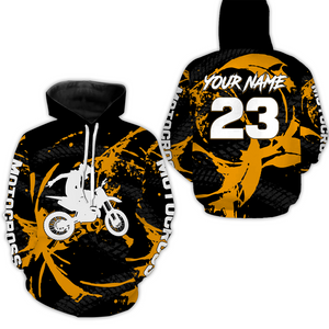 Custom Dirt Bike Jersey Orange Motocross Jersey Upf30+ Mens Women Racing Shirt| CTP28