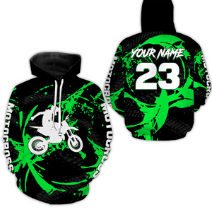 Custom Dirt Bike Jersey Green Motocross Jersey Upf30+ Mens Women Racing Shirt| CTP28