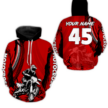 Load image into Gallery viewer, Adult&amp;Kid Red Custom Motocross Jersey UPF30+ MX Racing Biker Off-road Dirt Bike Racewear| CTP65