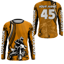 Load image into Gallery viewer, Adult&amp;Kid Orange Custom Motocross Jersey UPF30+ MX Racing Biker Off-road Dirt Bike Racewear| CTP65