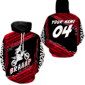 Custom Dirt Bike Jersey Red Motocross Jersey Upf30+ Mens Women Racing Shirt| CTP27