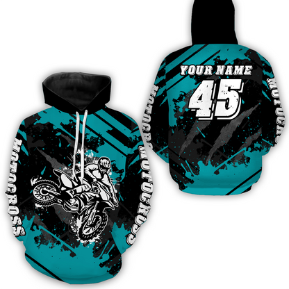 Custom Turquoise Motocross Jersey for Men Women Upf30+ Dirt Bike Shirt Motorcycle Jersey| CTP101