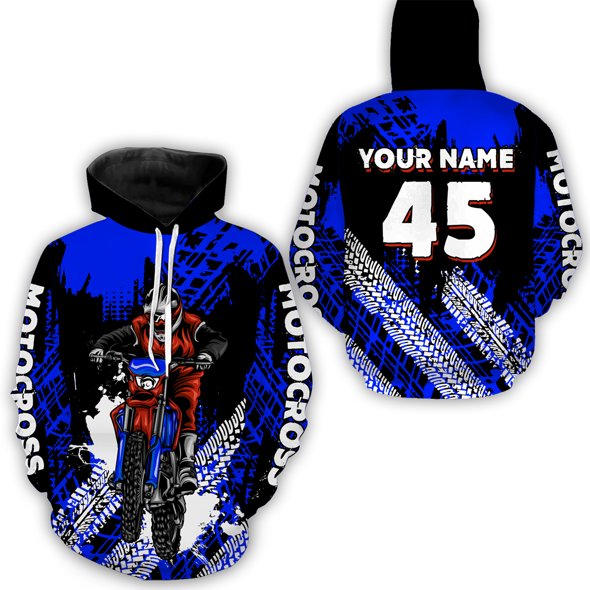Custom Blue Motocross Jersey for Men Women Upf30+ Dirt Bike Shirt Racing Jersey| CTP102