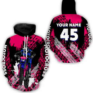 Custom Pink Motocross Jersey for Men Women Upf30+ Dirt Bike Shirt Racing Jersey| CTP102
