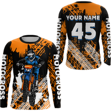 Load image into Gallery viewer, Custom Orange Motocross Jersey for Men Women Upf30+ Dirt Bike Shirt Racing Jersey| CTP102