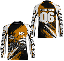 Load image into Gallery viewer, Custom Motocross Jersey Orange Dirt Bike Clothes Upf30+ Mens Women Motorcycle Jersey| CTP59